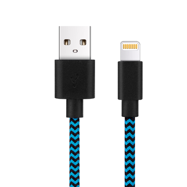 Image of 8 PIN LIGHTNING PLUG TO USB A - BRAIDED CABLE