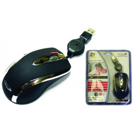 Image of BCL MINI OPTICAL MOUSE WITH RETRACTABLE USB LEAD