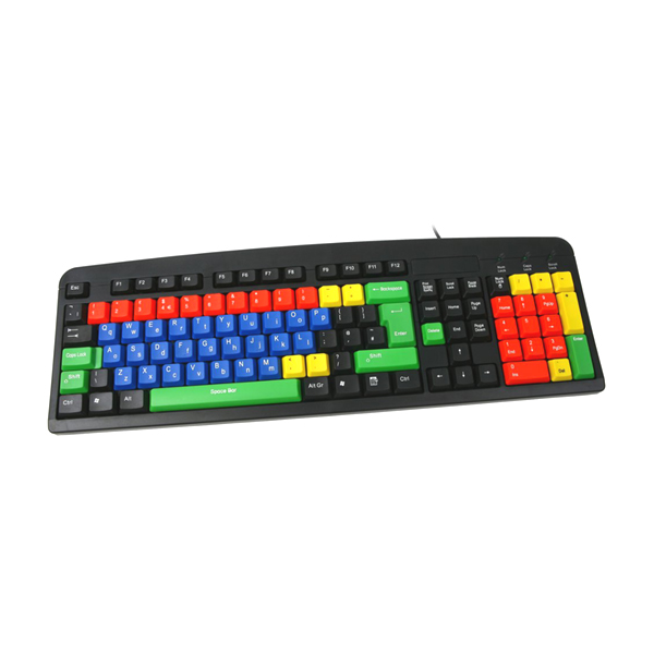 Image of BCL LK810 USB KEYBOARD with COLOURED KEYS