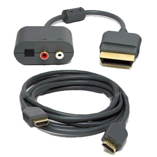 Image of XBOX 360 HDMI AV CABLE WITH OPTICAL & RCA