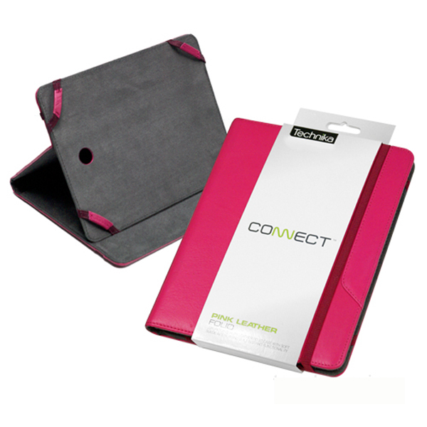 Image of TECHNIKA CONNECT 8in. TABLET CASE - PINK - LEATHER
