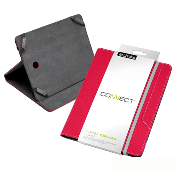 Image of TECHNIKA CONNECT 8in. TABLET CASE - CORAL - CANVAS