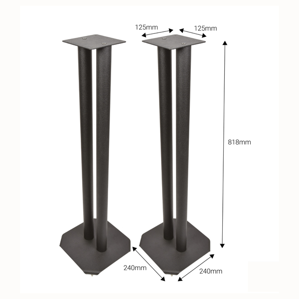 Image of QTX STUDIO MONITOR STANDS (PAIR) - 800mm