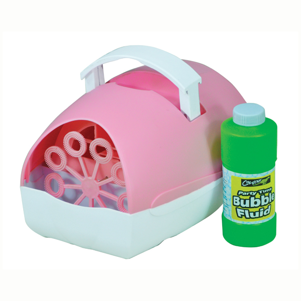 Image of CHEETAH MINI BUBBLE MACHINE WITH FLUID - PINK