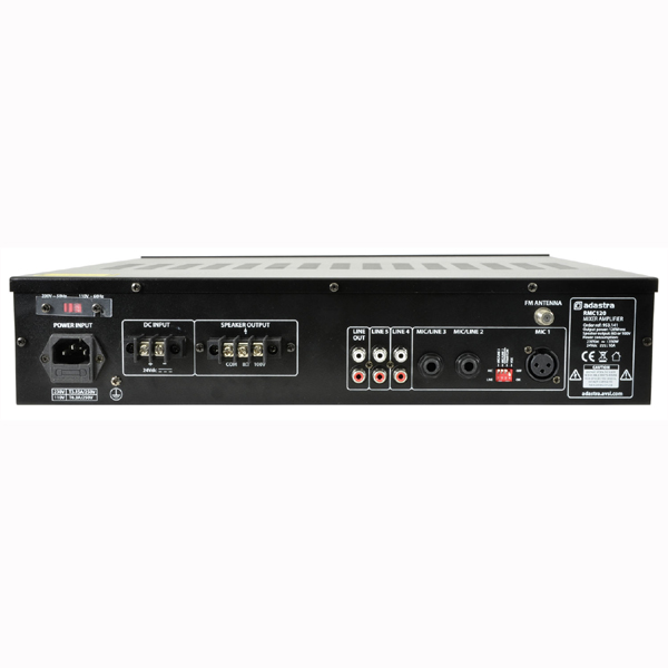 Image of ADASTRA RMC120 100V 120W MIXER AMP+SD/USB+BLUETOOTH+CD