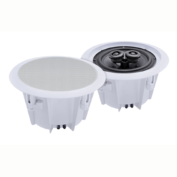 Image of E AUDIO PAIR 8 inch 2 WAY CEILING SPEAKERS WHITE - 8 ohm