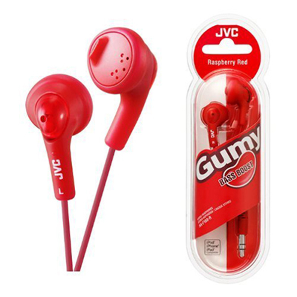 Image of JVC GUMY EARPHONES - RASPBERRY RED