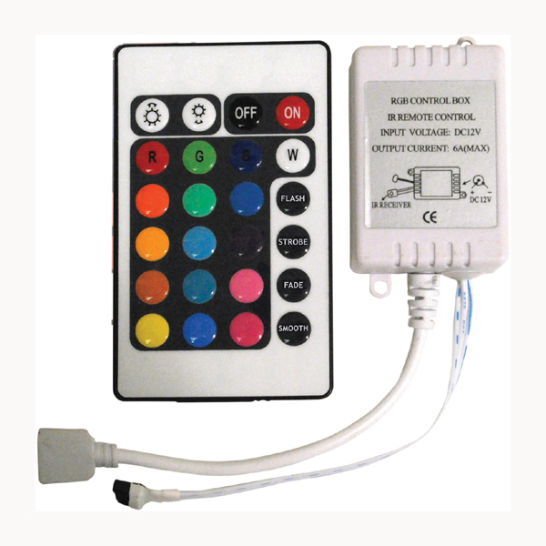 Image of RGB LED TAPE INFRA RED 12V CONTROLLER WITH REMOTE