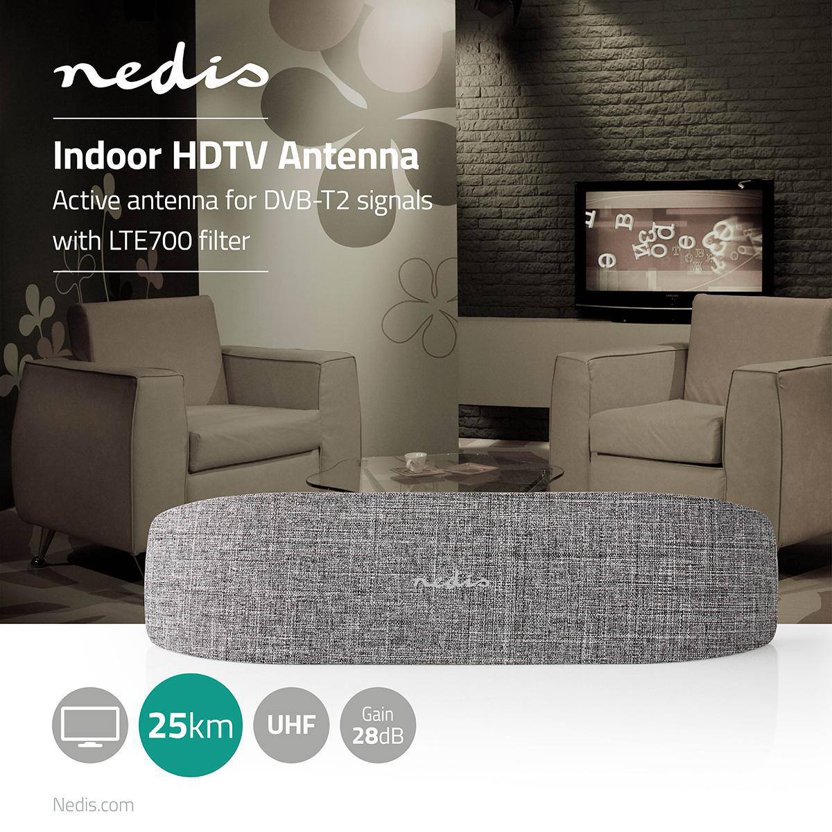 Image of NEDIS INDOOR ACTIVE TV AERIAL