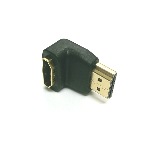 Image of HDMI RIGHT ANGLED ADAPTOR - GOLD