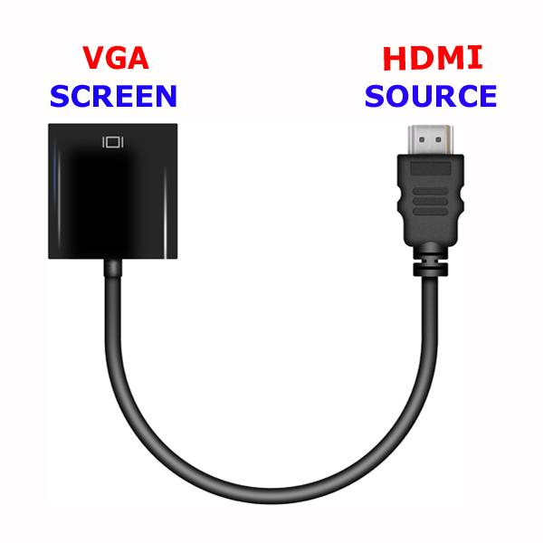 Image of HDMI SOURCE TO VGA DEVICE - ADAPTOR LEAD