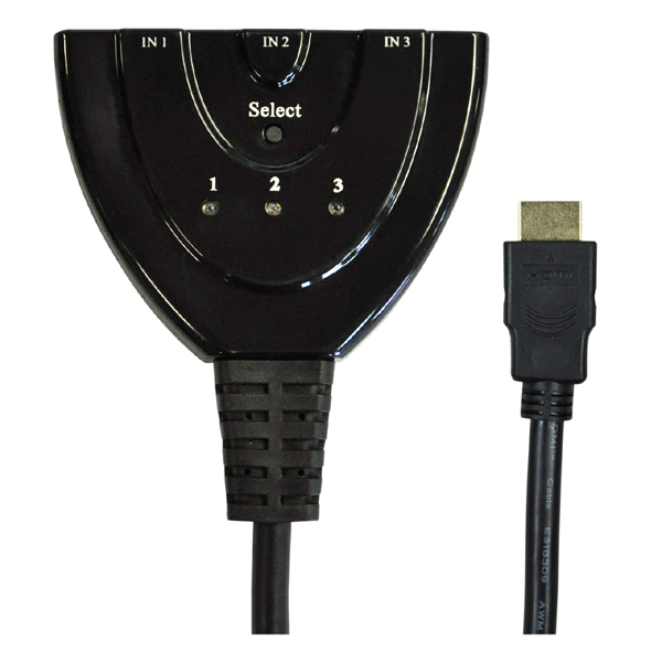 Image of HDMI COMPACT 3 WAY HDMI 1080P SWITCH