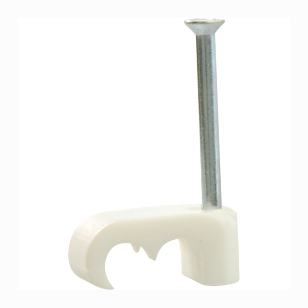Image of TWIN SAT CABLE CLIPS - WHITE (100)