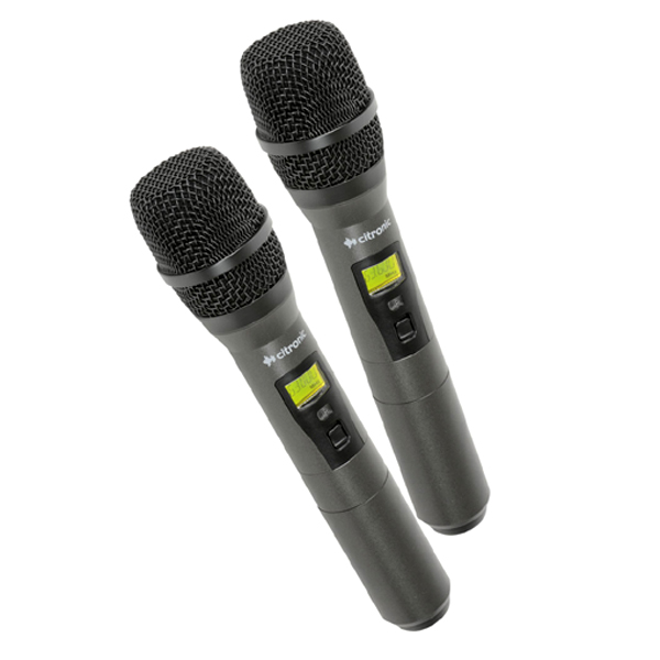 Image of CITRONIC RU210 TUNEABLE TWIN UHF HANDHELD MIC SYSTEM