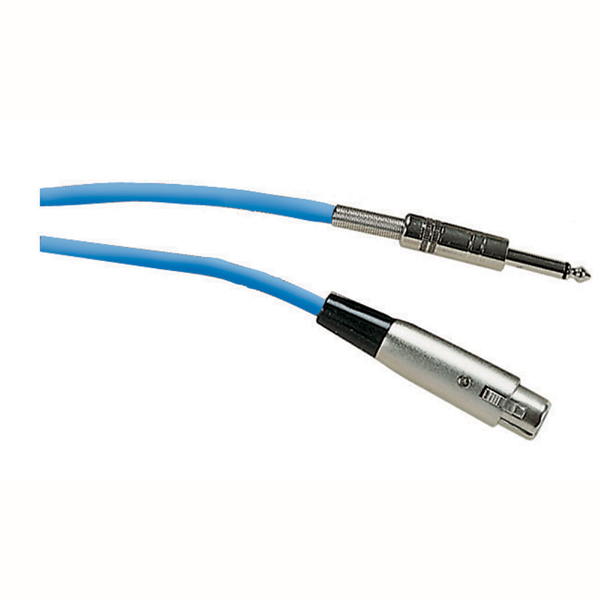 Image of MICROPHONE LEAD - XLR TO JACK 6m - BLUE
