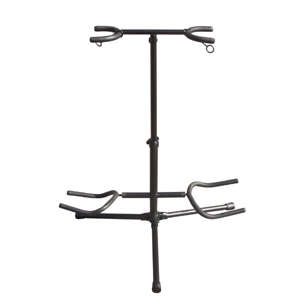 Image of NEW JERSEY SOUND NJS DOUBLE GUITAR STAND - BLACK