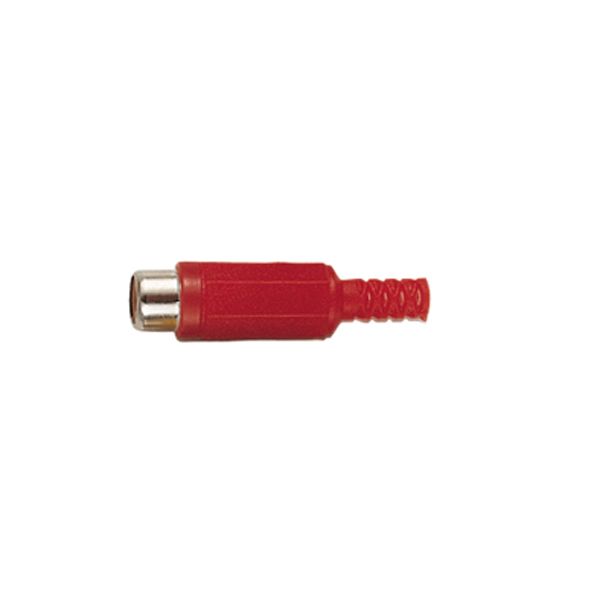 Image of PHONO LINE SOCKET - PLASTIC - RED