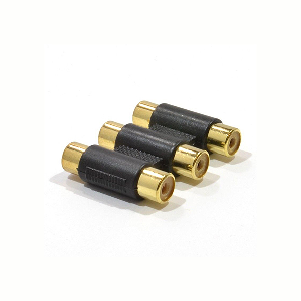Image of PHONO TO PHONO TRIPLE COUPLER - GOLD PLATED