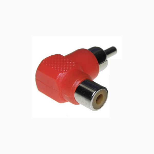 Image of PHONO RIGHT ANGLE ADAPTOR - RED