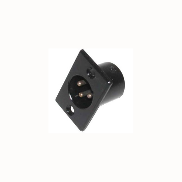 Image of XLR - 3 PIN MALE CHASSIS - BLACK