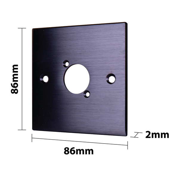 Image of BLACK WALL PLATE - 1 x D SERIES HOLE