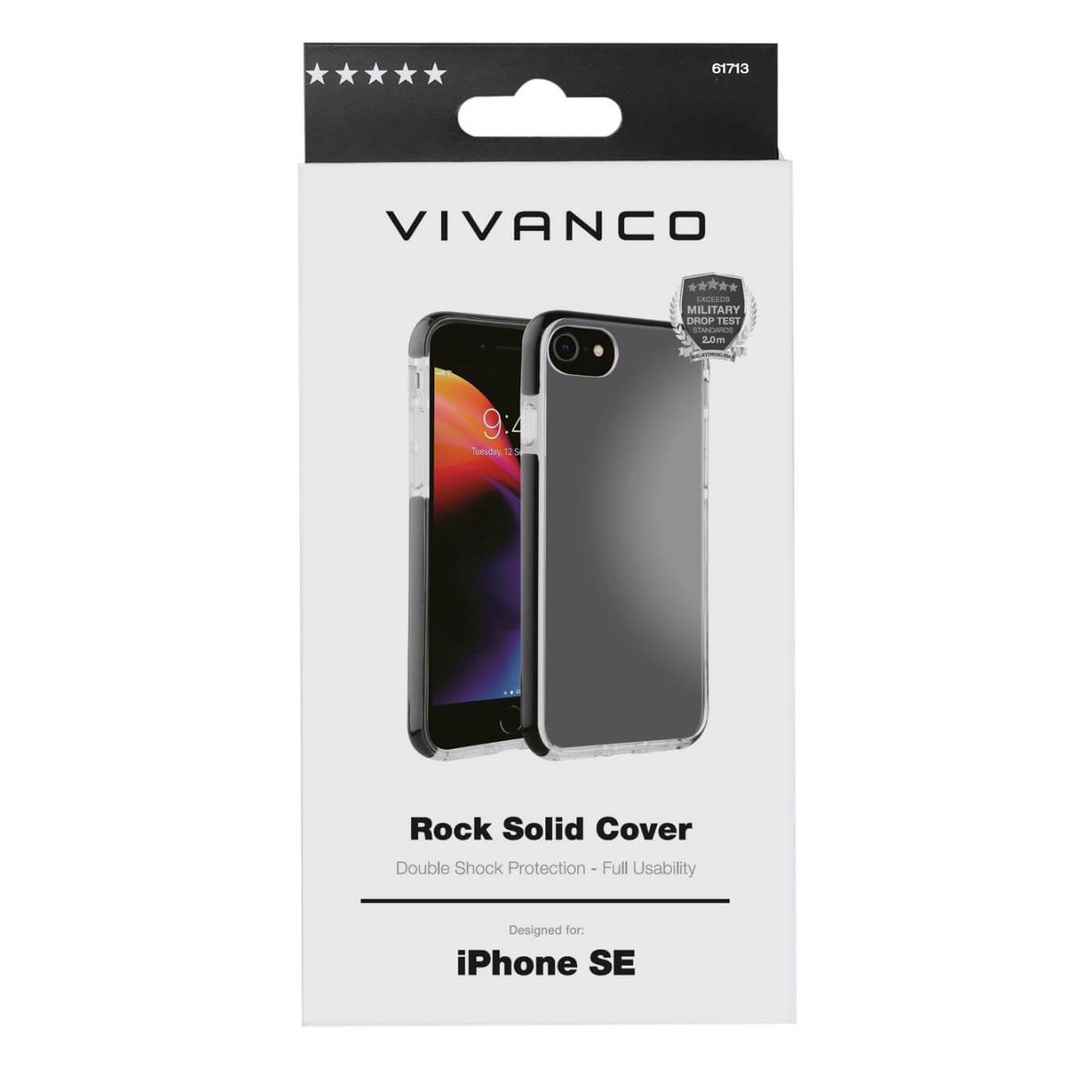 Image of VIVANCO ROCK SOLID COVER - IPHONE SE/8/7/6S - BLACK