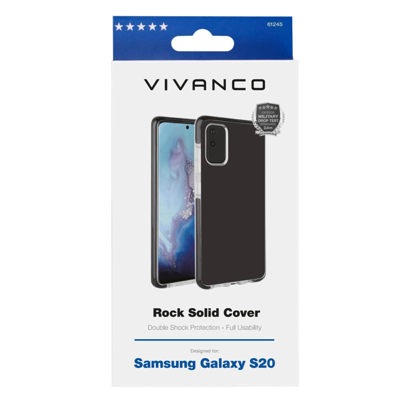 Image of VIVANCO ROCK SOLID COVER - SAMSUNG GALAXY S20/S20 5G - BLK