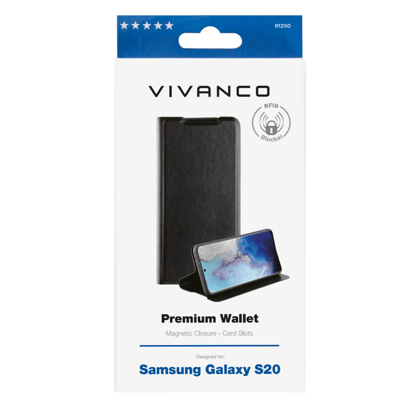 Image of VIVANCO PREMIUM WALLET - SAMSUNG GALAXY S20/S20 5G - BLACK